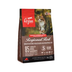 Orijen Regional Red droogvoer voor kat 5,4 kg Volwassen Rundvlees, Lam, Varkensvlees