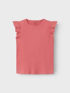 Name it zomer top S/S meisjes - koraal - Nkfhalina