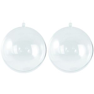 10x Transparante hobby/DIY kerstballen 7 cm