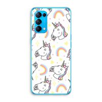 Rainbow Unicorn: Oppo Find X3 Lite Transparant Hoesje