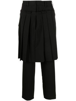 Undercover pantalon de tailleur à jupe plissée - Noir