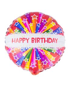 Folieballon Happy Birthday Stars - 46cm