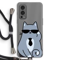 Cool cat: OnePlus Nord 2 5G Transparant Hoesje met koord