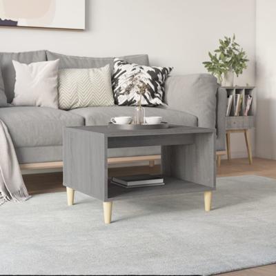 Salontafel 60x50x40 cm bewerkt hout grijs sonoma eikenkleurig