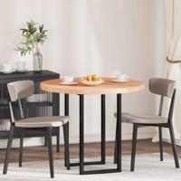 Tafelblad Anders Lichtbruin Ø 90 x 4 cm Massief eikenhout