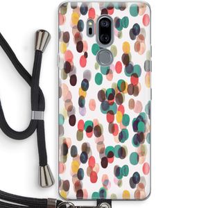 Tropical Dots: LG G7 Thinq Transparant Hoesje met koord