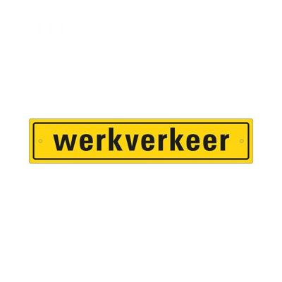 Bord Werkverkeer incl. zuignapjes - 80x400 mm met boorgaten.