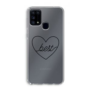 Best heart black: Samsung Galaxy M31 Transparant Hoesje