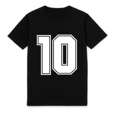 FC Eleven - Casual Keyline Heavy T-Shirt met rugnummer - Zwart