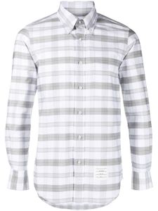 Thom Browne chemise à carreaux - Gris