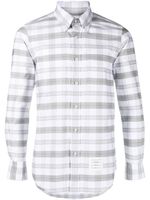 Thom Browne chemise à carreaux - Gris