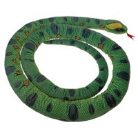 Cornelissen Anaconda slang knuffel - 300 cm - groen - slangen - pluche dierenknuffels