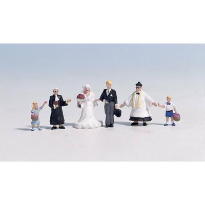 NOCH 15860 H0 Bruiloft figuren Geverfd, Staand