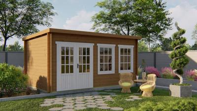 Blokhut - Tuinhuis Sadie | 40 mm | bruin geïmpregneerd