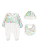 PUCCI Junior trousseau de naissance à imprimé abstrait - Blanc