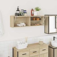 Badkamerwandkast 100x25x30 cm bewerkt hout sonoma eikenkleurig