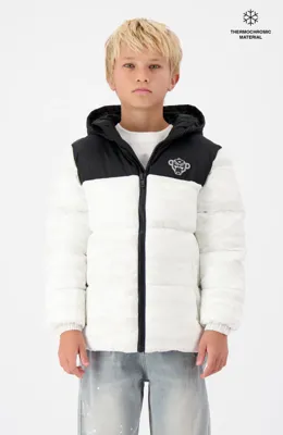 Black Bananas Peek Freeze Puffer Jas Kids Wit - Maat 128 - Kleur: Wit | Soccerfanshop