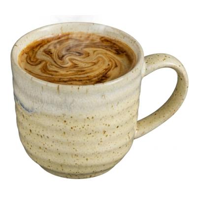 Mica Decorations Koffiemok / theemok Ethan - creme kleur - 7 x 8 cm - mokken - porselein