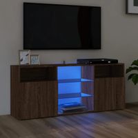 Tv-meubel met LED-verlichting 120x30x50 cm bruineikenkleurig