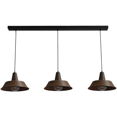 Masterlight Stoere roest eetkamer lampIndustria 3x35 roestbruin 3-lichts - 2546-25-25-S-130-3