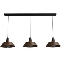 Masterlight Stoere roest eetkamer lampIndustria 3x35 roestbruin 3-lichts - 2546-25-25-S-130-3