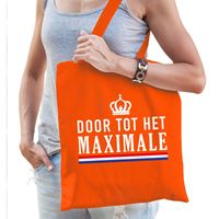 Oranje door tot het Maximale katoenen tas voor dames   -