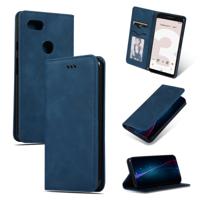 Retro huid voelen Business magnetische horizontale Flip lederen case voor Google pixel 3 (marineblauw)