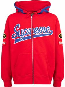 Supreme x Vanson hoodie Leathers Spider à fermeture zippée - Rouge