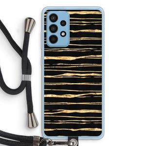 Gouden strepen: Samsung Galaxy A52 Transparant Hoesje met koord