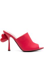 Moschino mules en cuir 100 mm - Rouge - thumbnail