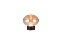 Trio Oplaadbare tafellamp zwartEarl amber glas - R57771113