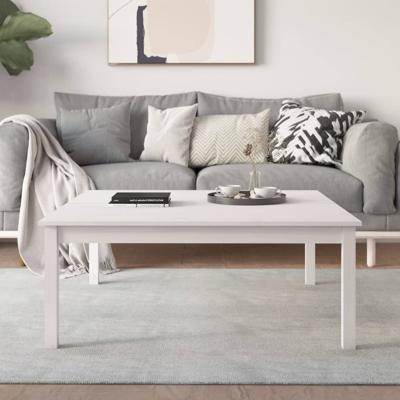 Salontafel 100x100x40 cm massief grenenhout wit