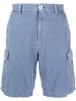 Brunello Cucinelli short en coton à poches cargo - Bleu