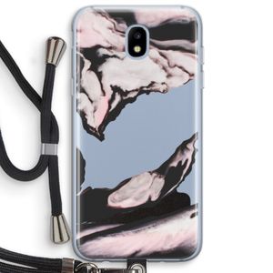 Roze stroom: Samsung Galaxy J5 (2017) Transparant Hoesje met koord