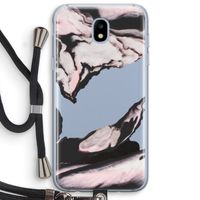 Roze stroom: Samsung Galaxy J5 (2017) Transparant Hoesje met koord