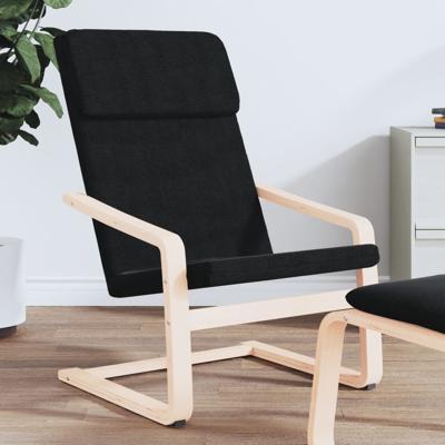 Relaxstoel stof zwart