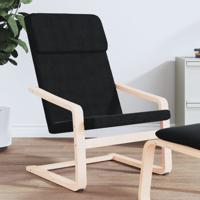 Relaxstoel stof zwart