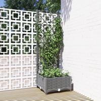VidaXL Plantenbak met latwerk 40x40x121,5 cm polypropeen