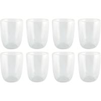 Luxe dubbelwandige theeglazen - 8x stuks - 300ml - Koffie/thee bekers en glazen