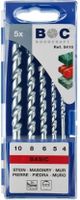BC Steenborenset TCT S410, Standaard 4/5/6/8/10mm, 5-delig