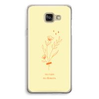 No rain no flowers: Samsung Galaxy A5 (2016) Transparant Hoesje