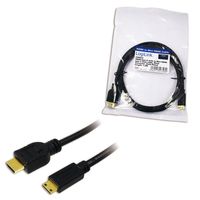 LogiLink CH0022 HDMI kabel 1,5 m HDMI Type A (Standaard) HDMI Type C (Mini) Zwart - thumbnail