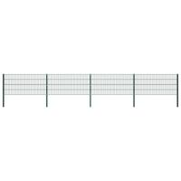 Schuttingpaneel met palen 6,8x0,8 m ijzer groen