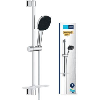 Doucheset met 2-straals douchekop, staaf, slang en planchet - GROHE Vitalio Comfort 110 26929001 - Waterbesparend - Chroom