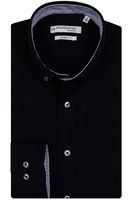 Giordano Tailored Modern Fit Overhemd zwart, Effen - thumbnail