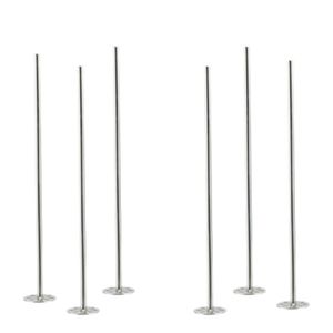 6x stuks Cocktailstampers/roerstaafjes RVS 21 cm - Herbruikbare cocktailroerders