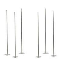 6x stuks Cocktailstampers/roerstaafjes RVS 21 cm - Herbruikbare cocktailroerders