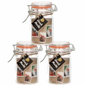 Weckpot - 8x stuks - glas - confituren pot - rode rubberen ring