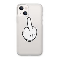 Middle finger black: iPhone 13 Transparant Hoesje
