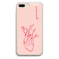 Blooming Heart: iPhone 7 Plus Transparant Hoesje